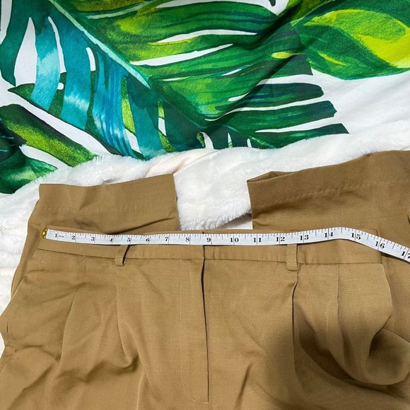 Lands’ End 12P Tan Caramel Wool Office Work Fall Winter Minimalist Classic Pants - Picture 7 of 10